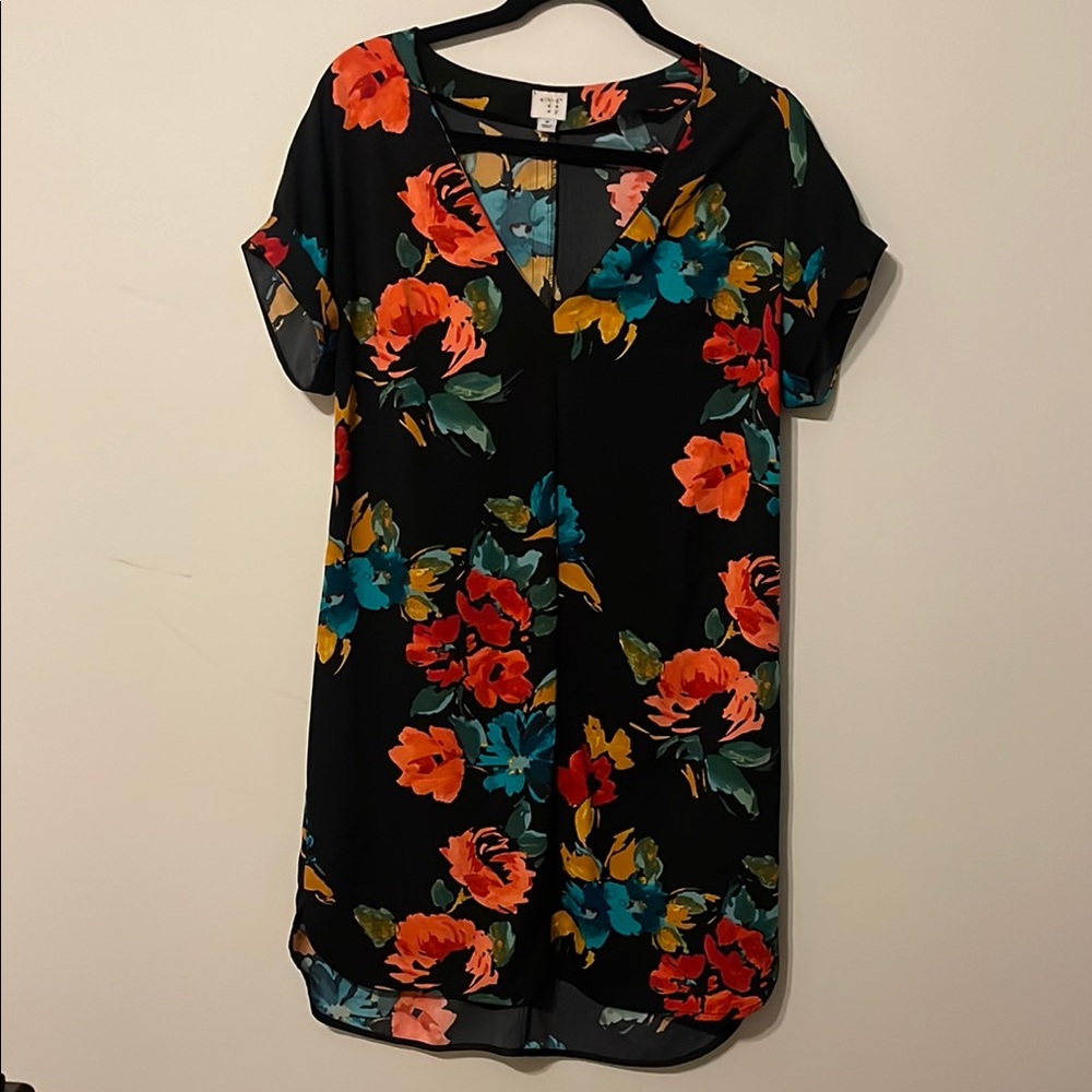 Floral Black Dress- LAST CHANCE